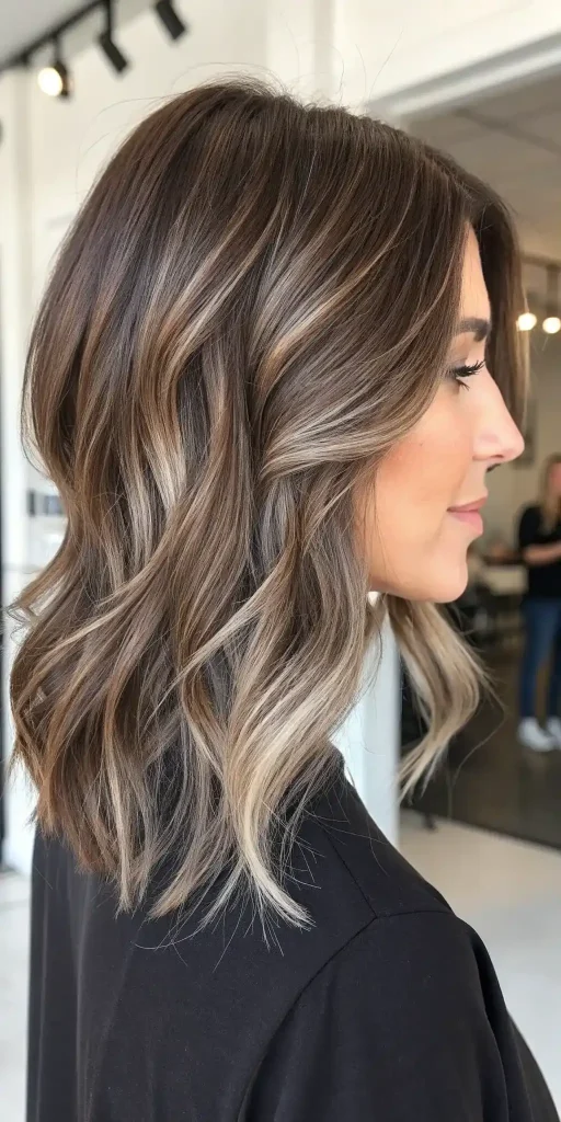 medium brown hair with silver highlights (5)
