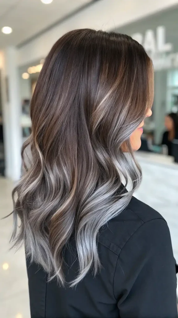 medium brown hair with silver highlights (8)