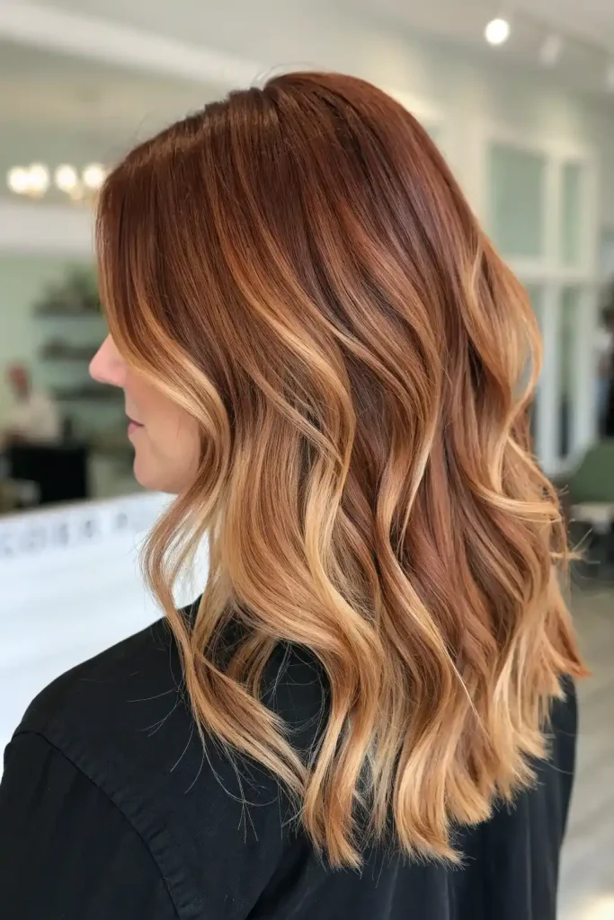 reddish brown hair balayage (11)