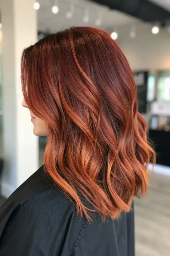 reddish brown hair balayage (4)