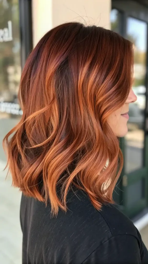 reddish brown hair balayage (6)