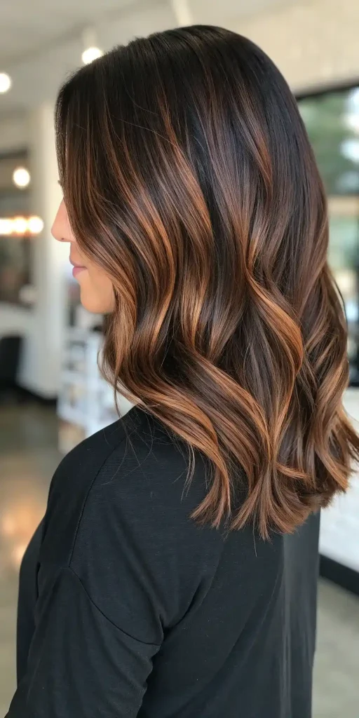 reddish brown hair balayage (8)
