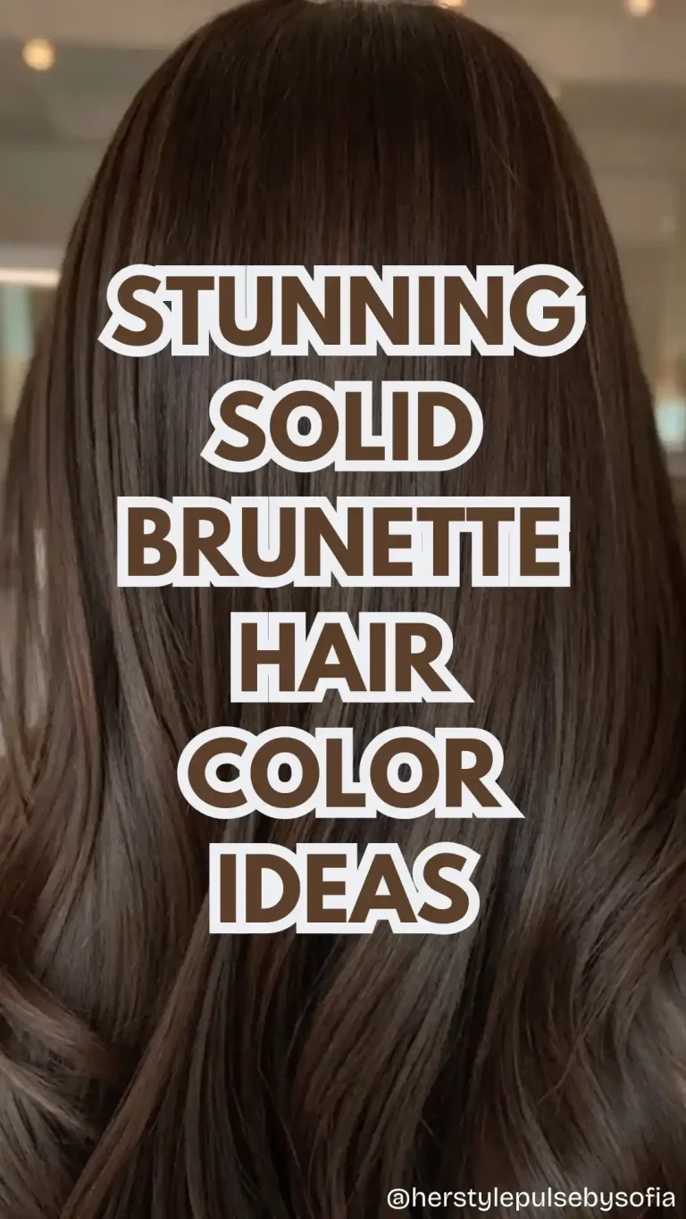 solid brunette hair color ideas