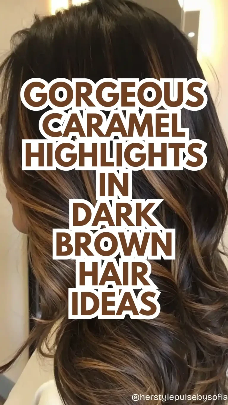 Caramel Highlights in Dark Brown Hair