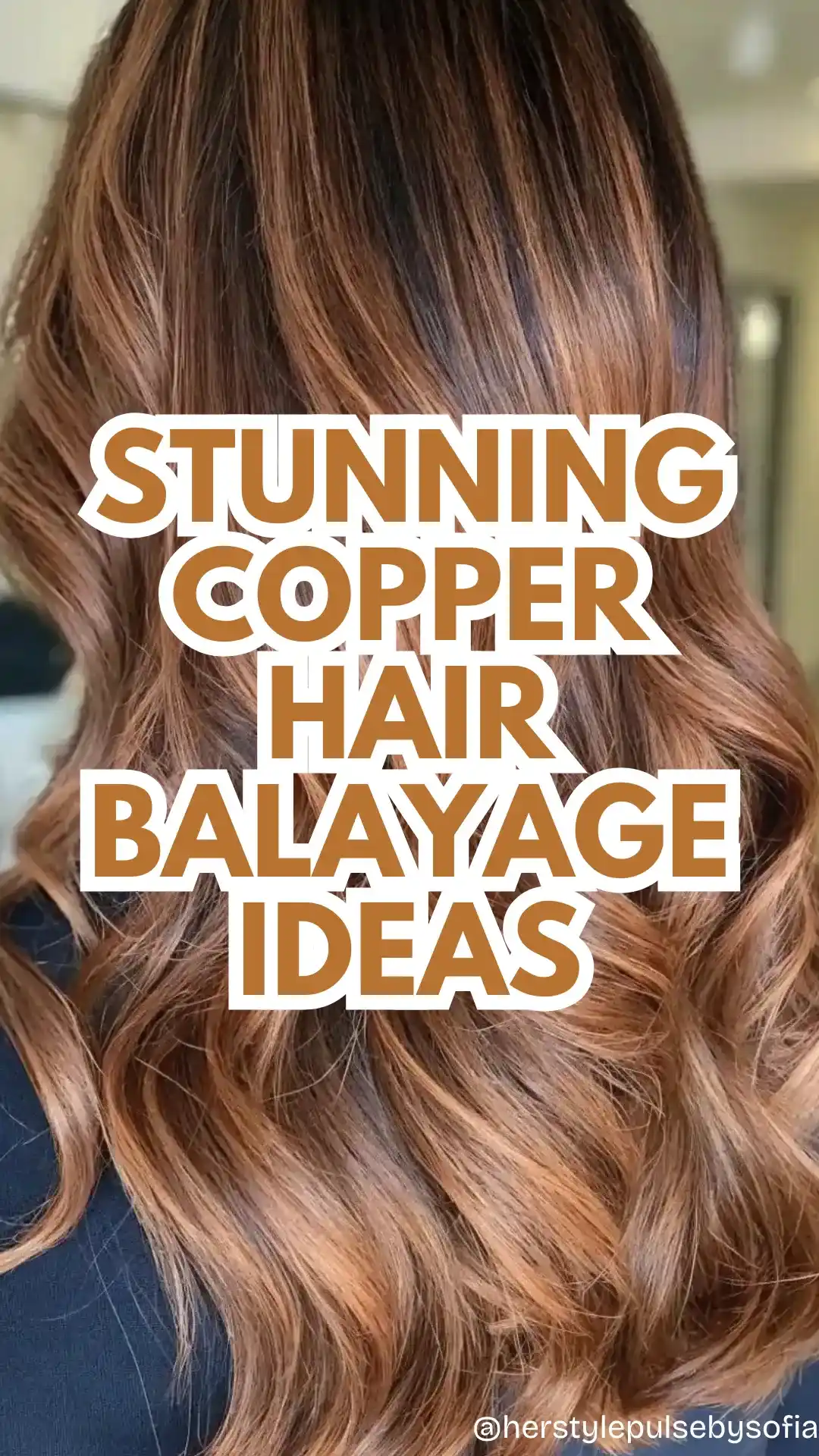 Copper hair balayage